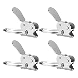 4Pcs Stainless Steel Nut Sheller Nut Crackers Peanut Pincers Melon Opener Sunflower Peeler Walnut Plier Clamp for Kitchen Garget Tool Silver