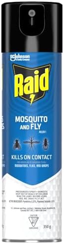 Raid Flying Insect Killer, Kills Flies, Mosquitoes, and Other Flying Insects on Contact, for Indoor and Outdoor Use, 360g, (1 Pack)
