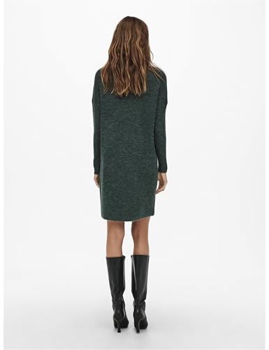 Only Onljana L/S Cowlnck Dress Wool Knt Noos Vestito, Mallard Green Melange, L Donna - 4