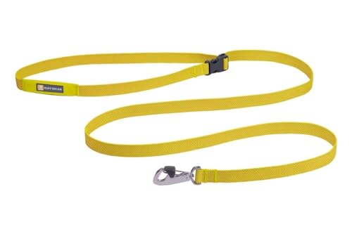 Ruffwear, Flagline Dog Leash, Lightweight Hands‑Free 6.5 ft Lead, Adjustable Waist‑Worn or Handheld, Lockable Swivel Crux Clip, Low‑Profile Pick‑Up Bag Stash Pocket, Lichen Green