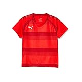 [プーマ] サッカー 吸水速乾 半袖 Tシャツ TEAMVISION フープ ゲームシャツ JR 705149 キッズ 25年秋冬カラー レッド/チリ ペッパー ホワイト(01) 160