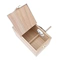 TOGEVAL Wooden Bird Parrot Holder Small Nesting Box with Clear View Window Wind Resistant Bird House for Songbirds Finches Breeding Organizer for Outdoor Observation