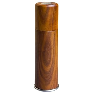 Yvake Salt and Pepper Mill,7 Inch Wooden Shakers with Adjustable Ceramic Core,Manual Salt Grinder and Pepper Mill with Stainless Steel Bottom Cover, Acacia Wood Pepper Grinder for your kitchen