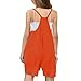 Girls Summer Clothes Girls Summer Sleeveless Casual Romper Cute Spaghetti Strap Rompers Soft Short Jumpsuit with Pockets for 5-13 Year Orange