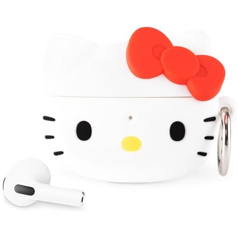 iFace Hello Kitty & Friends Cute AirPods 3 Case Compatible with AirPods 3rd Gen. - Silicone Protective Cover [Carabiner Clip Included] [Wireless Charging Compatible Cover] - Hello Kitty Cover
