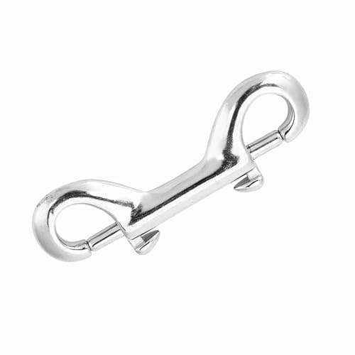 Fafeims Stainless Steel Diving Clip Double Ended Snap Hook for Scuba Diving Gear Easy Use Silver 77mm