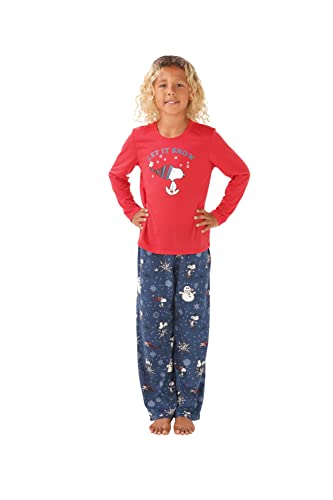Nite Nite Munki Munki Unisex Kid's Ls Tee And Pant Jersey Pj Set, Snoopy Snow Days, 4T #TOP1