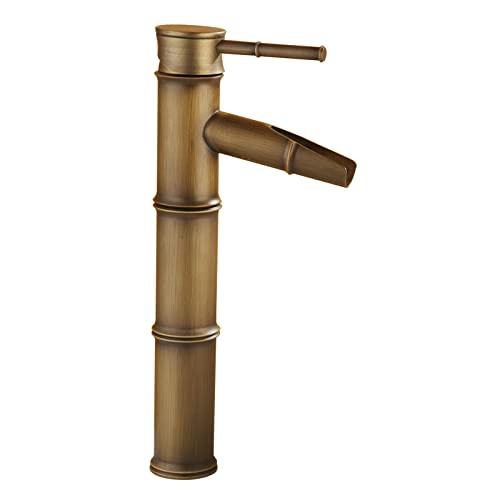 Robinet cascade en laiton avec mitigeur à poignée unique pour vasque