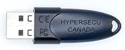 Hypersecu PKI ePass HYP Auto 2003 FIPS USB Token - Securely Store Your Digital Signature Certificate (FIPS 140-2 Level 3 Certified) - Single Unit with Included Name Tag Keychain for Enhanced Security