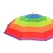 LCSVCCXA Hands Free Umbrella Hat Folding Comfortable Fishing Umbrella Cap Protection for Gift Men Women Hiking Summer Camping, Rainbow