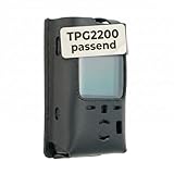 caseroxx Kunstleder-Tragetasche für Motorola TPG2200 Tetra-Pager – mit Sichtfenster, Gürtelclip & USB-C Ladeöffnung, schwarz