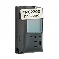 caseroxx Kunstleder-Tragetasche für Motorola TPG2200 Tetra-Pager – mit Sichtfenster, Gürtelclip & USB-C Ladeöffnung, schwarz