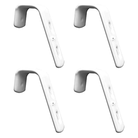Iron Bunk Bed Ladder Hooks Brackets,4 Pack PVC Coated Metel Angled Ladder Hooks Heavy Duty Hardware Utility Hook Garage Storage Home Hook Loft Bed Ladder Hooks Cover