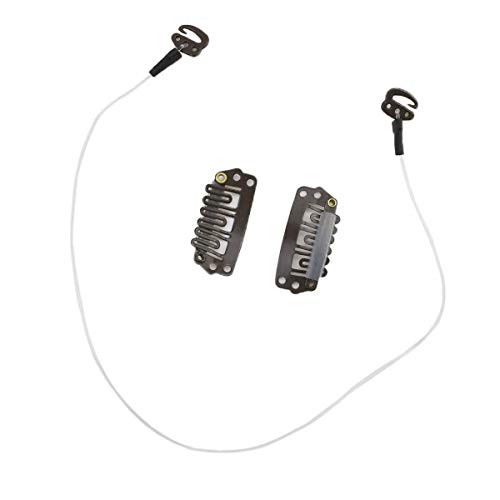 VeSunny 9.5inch Paddy Replacement Wire for Halo Hair Extensions Brown Adjustable Hook Invisible Wire with 2 Clips