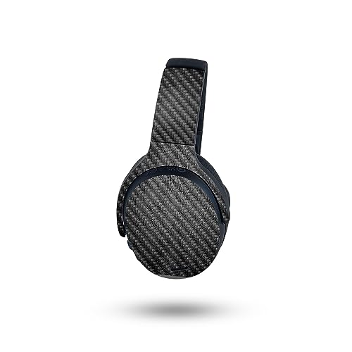 Image of MightySkins Carbon Fiber Skin Compatible with Skullcandy Crusher ANC 2 - Black Leather | Protective, Durable Textured Carbon Fiber Finish | Easy to Apply