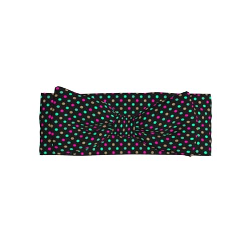 Neon Dot Grid Print Baby Girl Bows Headbands Baby Girls Newborn Headbands Infant Toddlers 0-6 Months