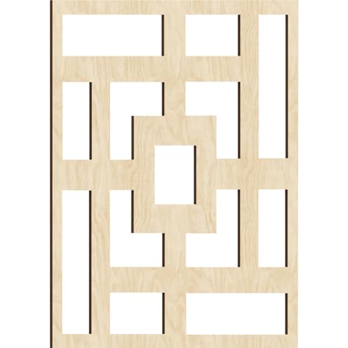 23 3/8"W x 23 3/8"H x 1/4"T Large Monessen Decorative Fretwork Wood Wall Panels, Birch by Ekena Millwork - Used condition - US$20.72