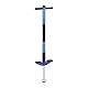 Relaxdays Pogo Stick, für Kinder, Springstock bis 35 kg, gepolststert, Sprungstab Outdoor, rutschfest, Edelstahl, blau