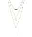 INPINK Fashion Jewelry Faux Geode Spike Layered Pendant Necklace