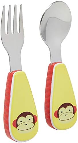 Skip Hop Zoo Utensils Fork & Spoon, Monkey, Size: 3.3 l x 10.79 w x 19.05 h (252352)