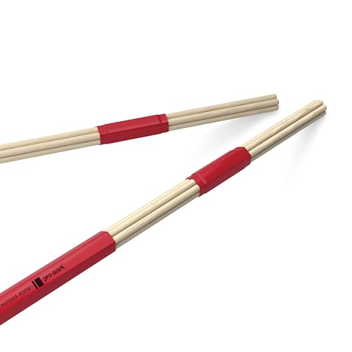 ProMark Thunder Rods Drum Sticks - T-Rods Dowel Drumsticks - Quiet, For Small Performances - 2B, .675' Diameter - 16' Length - 1 Pair