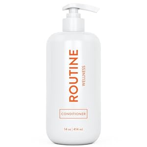 Routine Wellness Conditioner for Stronger Hair – Vegan, All Natural Biotin Conditioner with Nourishing Oils and Vitamins – Mandarin & Cedar – 14oz
