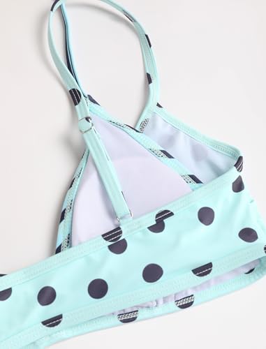 Image of ZAFUL Women's Polka Dot Bikini Set Double Layer Halter Swimsuit Colorblock Side Tie 2 Piece Bathing Suit