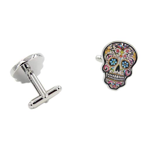 Day of The Dead Dia de Los Muertos Hispanic Death Skull Cufflinks Cuff Links