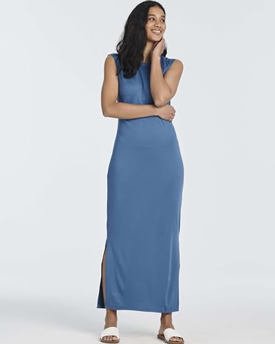 Image of Real Essentials 3 Pack: Women's Maxi Tank Dress | Sleeveless Casual Long Lounge Dress (Plus