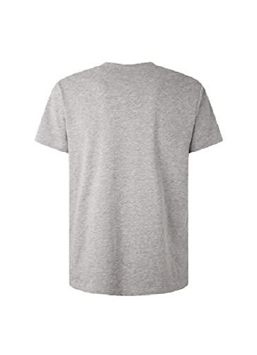 Pepe Jeans Flag Logo, T-Shirt Uomo, Grigio (Grey