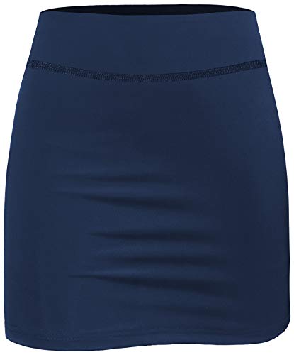 Image of BLEVONH Women Tennis Skirts Inner Shorts Elastic Sports Golf Skorts with Pockets