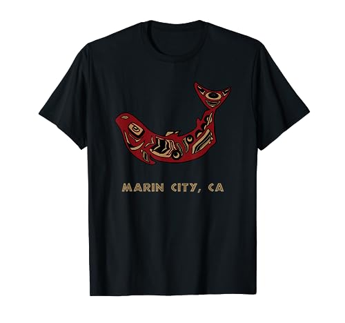 California Marin City PNW Pescador de salmón nativo americano Camiseta