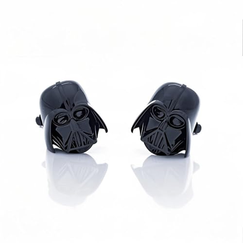 Mancuernillas calavera y espadas diseño 3D negro miniatura 1