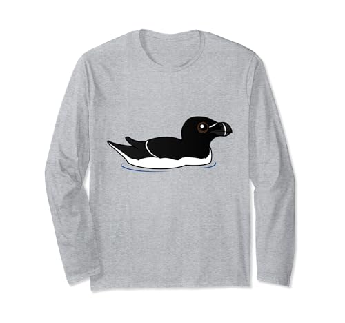 Cute Cartoon Breeding Razorbill Birdorable Swimming Bird Long Sleeve T-Shirt