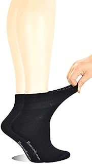 Yomandamor Women's Non-binding Bamboo Flat Knit Ankle Casual/Diabetic Socks with Seamless Toe,5 Pairs