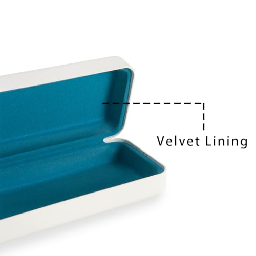 Image of TRIUMPH VISION Sunglasses Case Hard Shell Glasses Case Eyewear Eyeglasses | Sunglass Eyeglass Hard Case for Women and Men Metal PU Leather Lined Storage with Microfiber Cleaning Cloth Protection