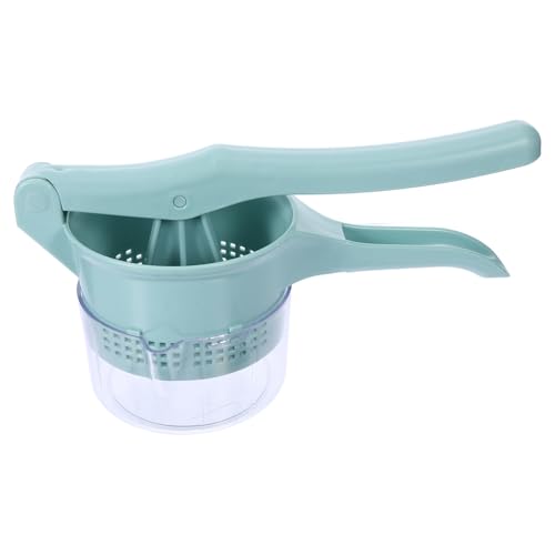 EXCEART Secador de Verduras y Frutas Manual Tipo Prensa Hogar, con Depósito para Jugo, Plástico Resistente y Fácil de Limpiar, Adecuado para Eliminar Agua de Vegetales Color Aleatorio