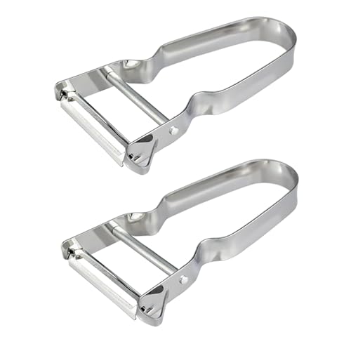 2 Pcs Kitchen Peeler with Peel Collection, Easy Peelers, Fruit Peeler, Stainless Steel Potato Peel for Home Kitchen, Easy Sharp Peel