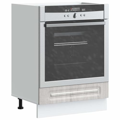 Générique Armoire à Four Kalmar Sonoma Gris Bois d'ingénierie,Meubles de Cuisine,853523