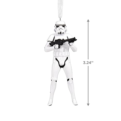 Hallmark Stormtrooper Hanging Christmas Ornament, Star Wars, Space Themed, Resin Tree Decoration, White, H 9 cm by W 3.5 cm by D 2.3 cm - Image 3