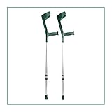 ORTONES | Pack de 2 Muletas Adulto Regulables de Aluminio | Color Verde.