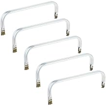 Mtsooning 5 PCS 12" Metal Rectangle Purse Frame - Kiss Lock Clasp Hardware Replacement for DIY Handbag Sewing Craft, Bag Handle Making & Carpet Projects