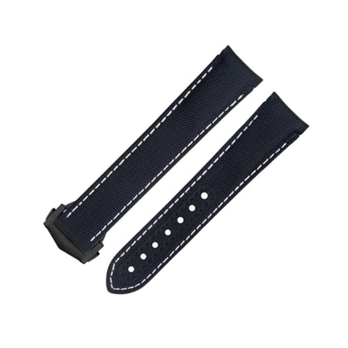 Bracelet montre nylon gris 20mm haute densité pour montres de luxe
