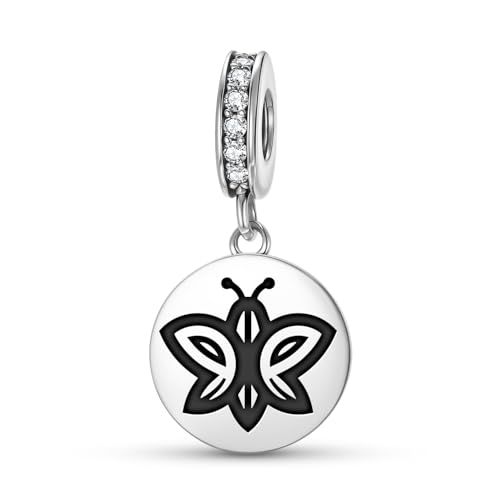 Breloque papillon totem en argent, cadeau idéal pour anniversaire