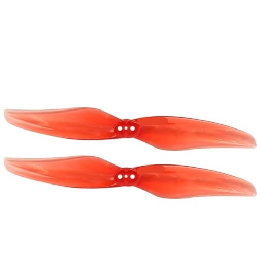 H4024 FPV hélices de 3 orificios y 1.5mm en color rojo transparente