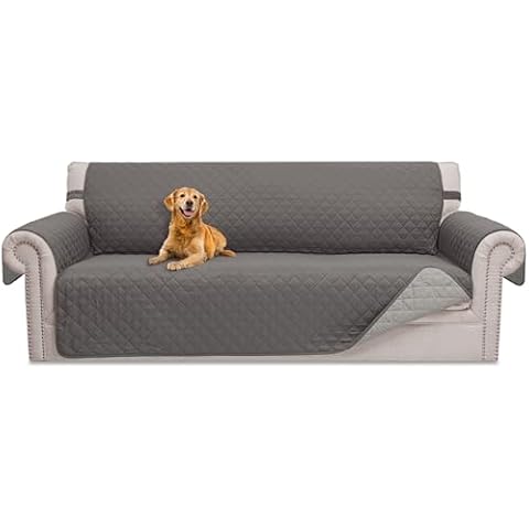 HOMERILLA Sofa Cover Couch Cover for Dogs Washable Pet Couch Covers for Sofa Dog Couch Cover Protector Sofa Covers for 3 Cushion Couch (68", Gray/Light Gray) Cover