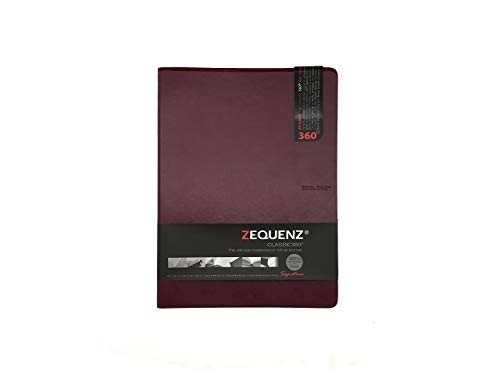 Zequenz Classic 360 Boutique Series, Size: Lite Large, Color: Purple, Paper: Ruled, Soft Bound Journal, Soft Cover Notebook, 7.5