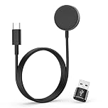 MoKo Type C Galaxy Watch Charger for Samsung Galaxy Watch 8/8 Classic/7/Ultra/6/6 Classic/5/5 Pro/4/3/Active2/FE, Magnetic Charging Dock with 3.3FT Charging Cable and USB C to USB A Adapter