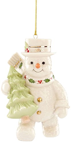 Lenox 2015 Happy Holidays Snowman China Ornament