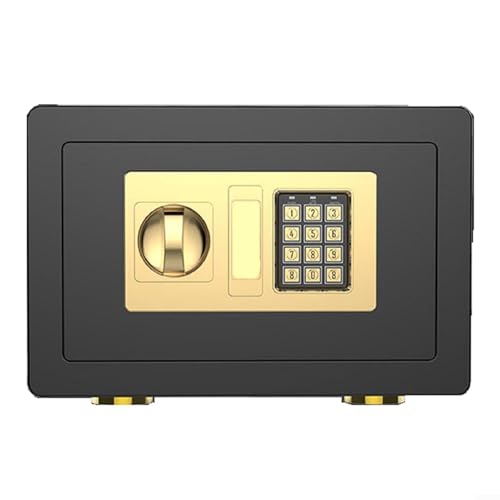 Coffre-fort ignifuge à clavier numérique pour la maison et le bureau - 31 x 20 x 20 cm - Coffre-fort de sécurité tout en acier avec clavier + clé - Inviolable (C)